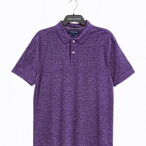 Calvin Klein Polo Shirt Mens Large Purple Soft Golf Polo Three-Button Cl…